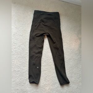 lululemon athletica Olive Green leggings with side pockets